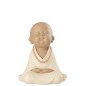 Monje zen sintético beige de 21x18x24 cm