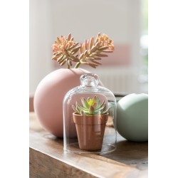 Vase boule en céramique vert pastel D12cm