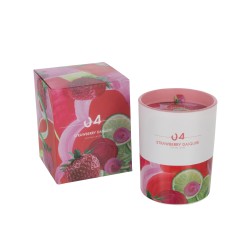 Vela perfumada daiquiri de fresa de 70 horas de duración en parafina multicolor de 11x11x13 cm