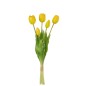 Bouquet de 5 tulipes artificiel en synthétique jaune 10x7x40 cm Bouquet de 5 tulipes artificiel en synthétique jaune 10x7x40 cm