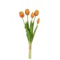 Bouquet de 5 tulipes artificiel en synthétique orange 10x7x40 cm Bouquet de 5 tulipes artificiel en synthétique orange 10x7x40 cm