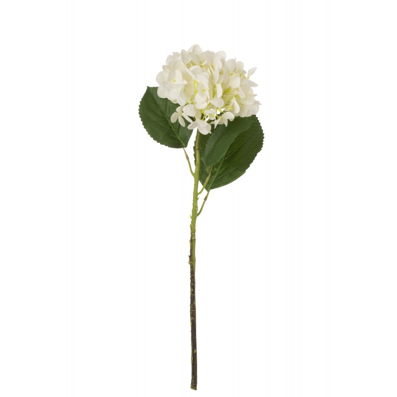 Hydrangea artificiel en textile blanc 22x13x57 cm