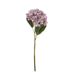 Hydrangea artificiel en textile mauve 19x10x58 cm