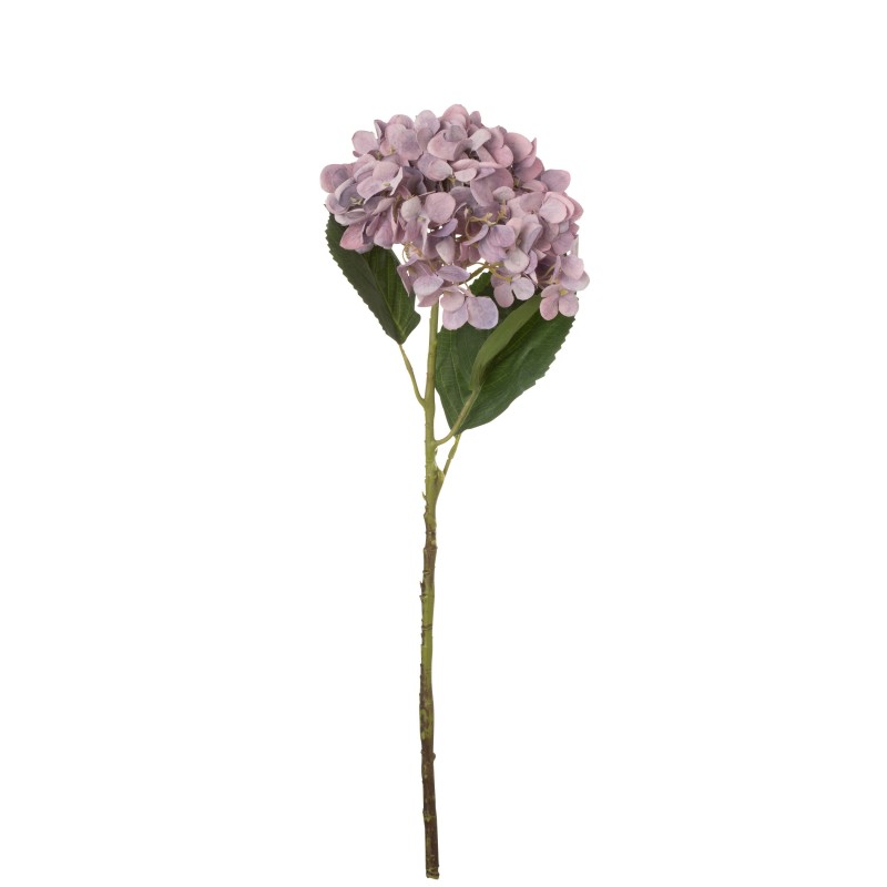 Hydrangea artificiel en textile mauve 19x10x58 cm