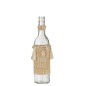 Bouteille avec décoration en verre naturel 7x7x26 cm Bouteille avec décoration en verre naturel 7x7x26 cm