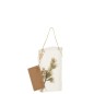 Sachet de fleurs séchées avec message en textile naturel 9x2x17 cm Sachet de fleurs séchées avec message en textile naturel 9x2x17 cm