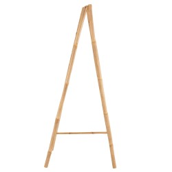 Escalera doble de bambú de madera natural 72x49x157 cm