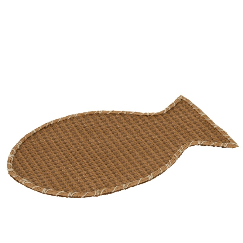 Set de table poisson en papier marron 49x0x33 cm