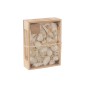 Boite rectangle avec coquillages en bois blanc 20x15x6 cm Boite rectangle avec coquillages en bois blanc 20x15x6 cm