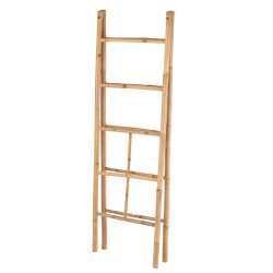 Escalera doble de bambú de madera natural 72x49x157 cm