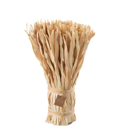 Bouquet de fleurs séchées en bois naturel 18x18x43 cm