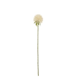 Fleur d’allium artificielle sur tige en plastique blanc 44x7x7 cm