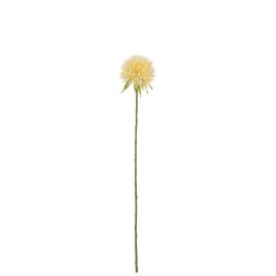 Fleur d’allium artificielle sur tige en plastique jaune 44x7x6 cm