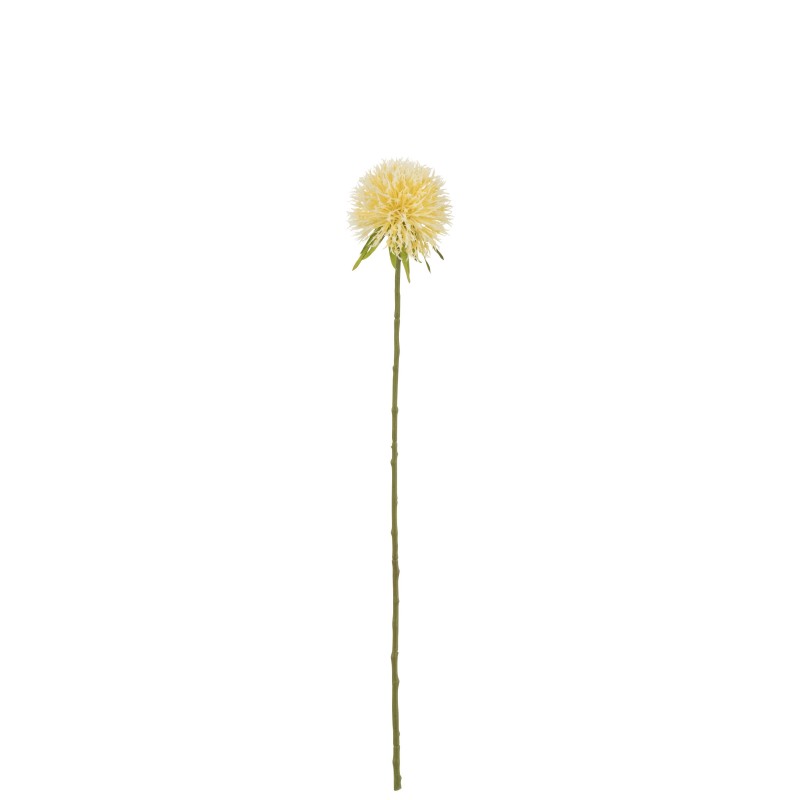 Fleur d’allium artificielle sur tige en plastique jaune 44x7x6 cm Fleur d’allium artificielle sur tige en plastique jaune 44x7x6 cm