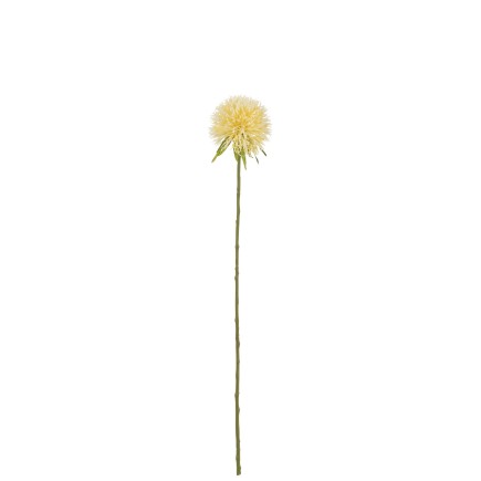 Fleur d’allium artificielle sur tige en plastique jaune 44x7x6 cm