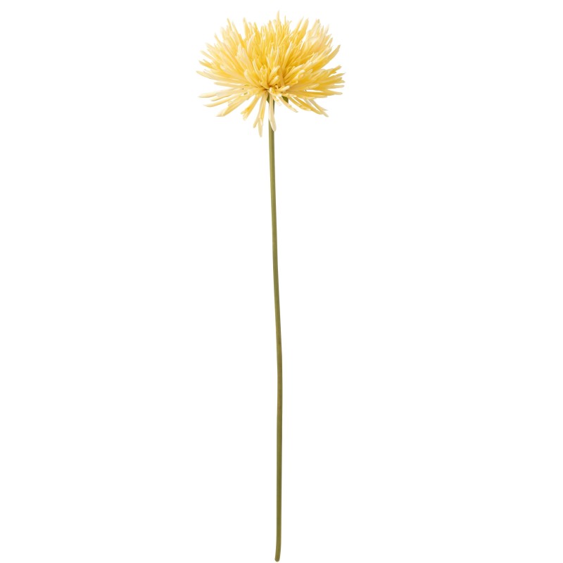 Chrysantheme artificiel sur tige en plastique jaune 60x10x9 cm