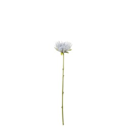 Chrysantheme artificiel sur tige en plastique bleu 42x9x5 cm