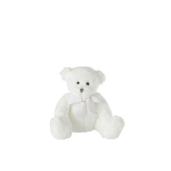 Oso de peluche blanco de 24x19x23 cm