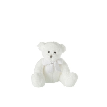 Oso de peluche blanco de 24x19x23 cm
