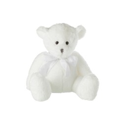 Oso de peluche blanco de 34x32x31 cm