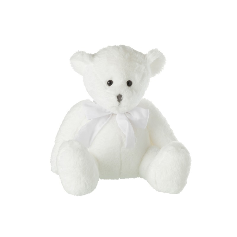 Ours en peluche blanc 34x32x31 cm