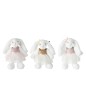 Set de 3 lapins en peluche blanc 31x25x29 cm Set de 3 lapins en peluche blanc 31x25x29 cm