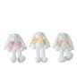 Set de 3 lapins en peluche blanc 40x11x28 cm Set de 3 lapins en peluche blanc 40x11x28 cm