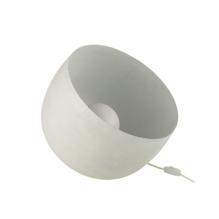 Lámpara de mesa de metal blanco 35x35x32 cm