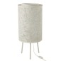 Candeeiro perfurado com base em metal branco 27x27x66 cm Candeeiro perfurado com base em metal branco 27x27x66 cm