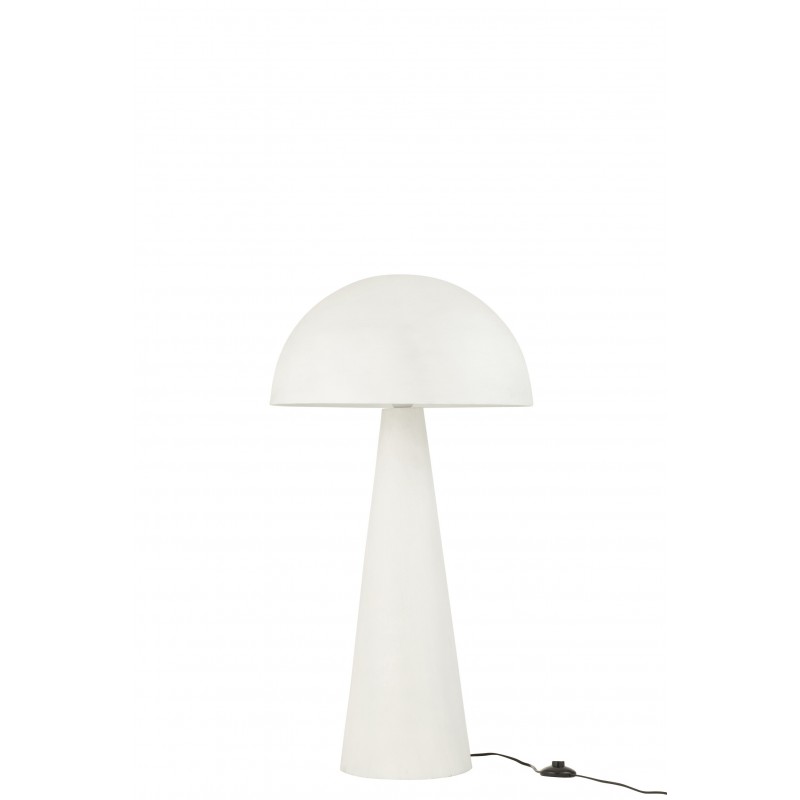 Lampe champignon en métal blanc 51x51x105 cm
