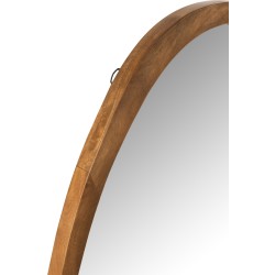 Miroir irrégulier en bois de manguier marron 120*71cm