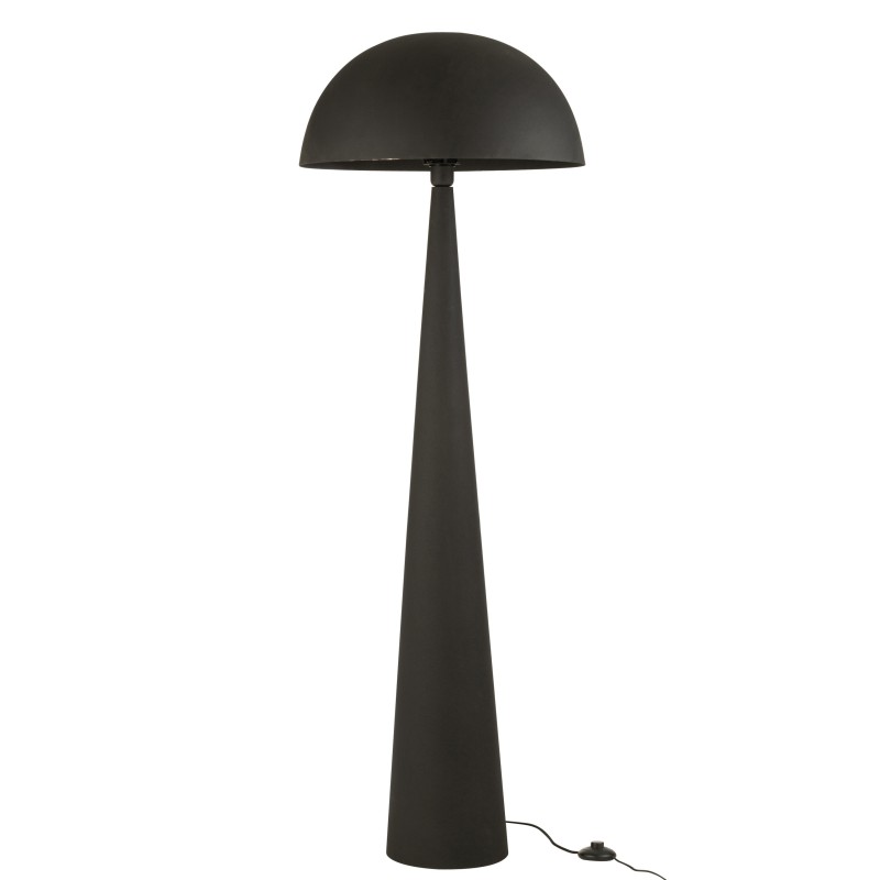 Candeeiro cogumelo em metal preto 51x51x148 cm Candeeiro cogumelo em metal preto 51x51x148 cm
