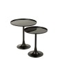 Set de 2 tables gigognes en métal noir 51x51x51 cm Set de 2 tables gigognes en métal noir 51x51x51 cm