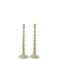 Set de 2 chandeliers en aluminium vert 13x13x43 cm Set de 2 chandeliers en aluminium vert 13x13x43 cm
