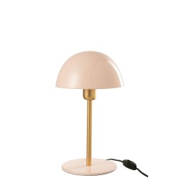 Lampe champignon en métal rose 20x20x11 cm