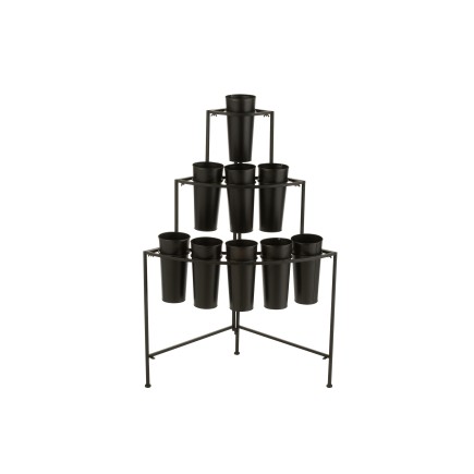 Espositore per fioristi in metallo nero 67x46x100 cm