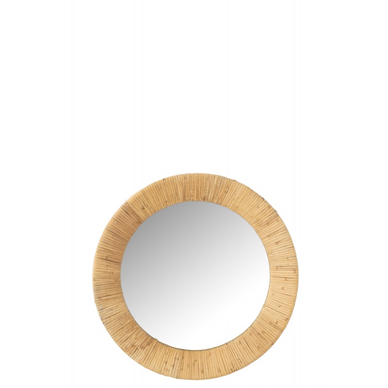 Miroir rond en verre naturel 51x51x4 cm