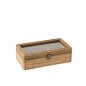 Boite de rangement avec 6 compartiments en bois naturel 35x19x12 cm Boite de rangement avec 6 compartiments en bois naturel 35x19x12 cm