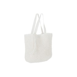 Sac panier en papier blanc 48x41x7 cm