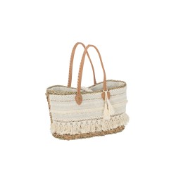 Sac panier en bois blanc 47x23x48 cm