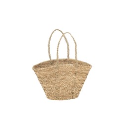 Sac panier en bois naturel 48x30x55 cm