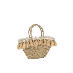 Sac panier en bois naturel 50x22x50 cm