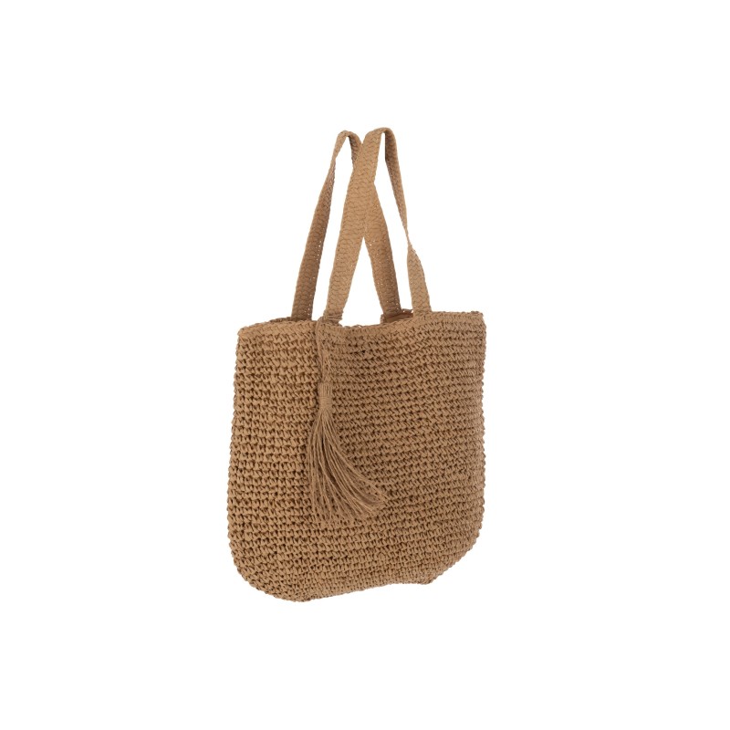 Sac panier en papier naturel 48x41x7 cm Sac panier en papier naturel 48x41x7 cm