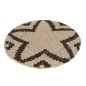 Set de table rond avec étoile en bois naturel 38x38x1 cm Set de table rond avec étoile en bois naturel 38x38x1 cm