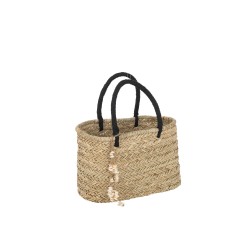 Sac panier en bois naturel 48x25x46 cm