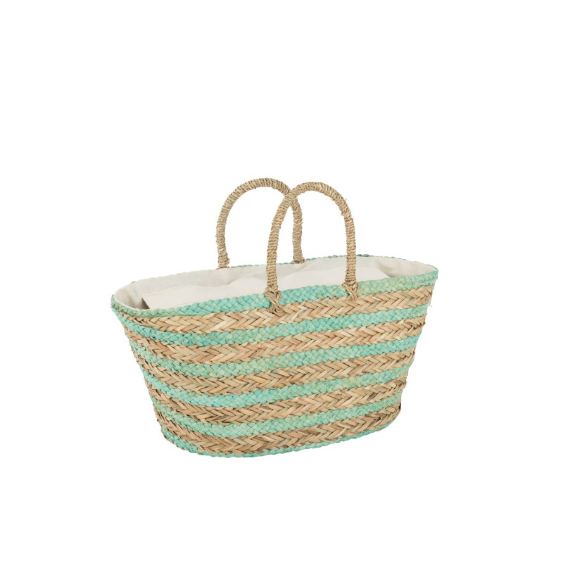 Sac panier en bois naturel 47x31x63 cm