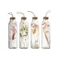 Suspension de 4 pots avec fleurs séchées en verre multicouleur 7x7x20 cm Suspension de 4 pots avec fleurs séchées en verre multicouleur 7x7x20 cm
