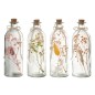 Suspension de 4 pots avec fleurs séchées en verre multicouleur 8x8x22 cm Suspension de 4 pots avec fleurs séchées en verre multicouleur 8x8x22 cm