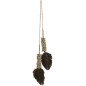 Suspension de coquillages avec cordes en textile naturel 66x18x3 cm Suspension de coquillages avec cordes en textile naturel 66x18x3 cm