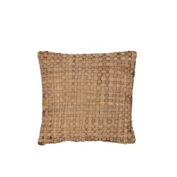 Cuscino quadrato in tessuto naturale 45x45x10 cm